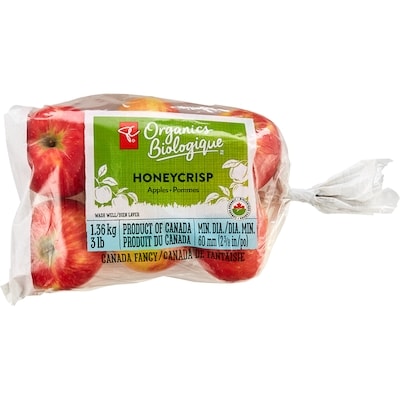 PC Organics Honeycrisp Apples 3Lb Bag 1.36 kg, $0.66/100g