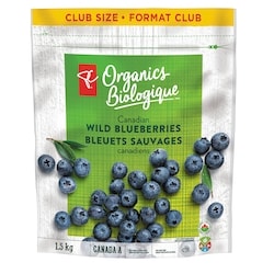 PC Biologique Bleuets Sauvages Surgelés Format Club 1.5 kg, 1,27 $/100g
