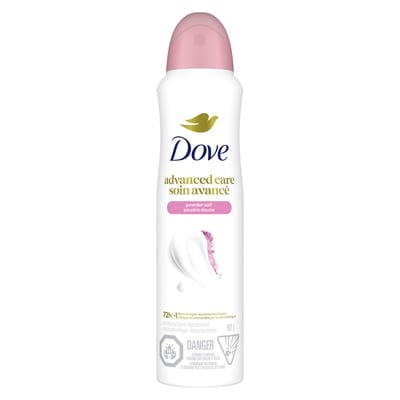 Dove Soin Avancé Antisudorifique en Vaporisateur à Sec parfum de poudre douce 107 g, 9,34 $/100g