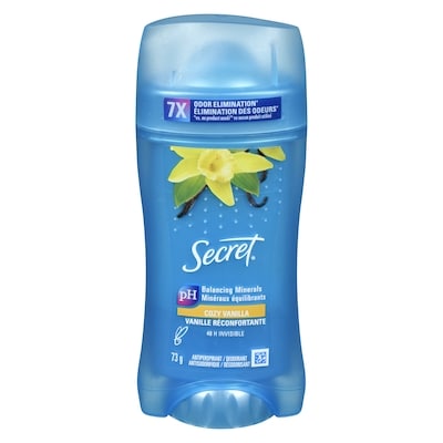 Secret Invisible Solid Antiperspirant and Deodorant, Vanilla Scent 73 g, $14.74/100g