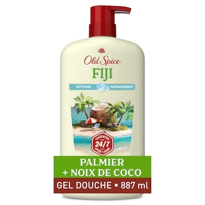 Old Spice Nettoyant pour le corps pour hommes, Fiji avec palmier inspiré de la nature 887 ml, 1,58 $/100ml