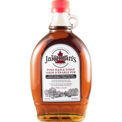Jakeman’s Sirop d’érable canadien pur 500 ml, 2,80 $/100ml