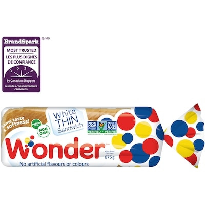 Wonder Pain à sandwich blanc tranché mince 675 g, 0,52 $/100g
