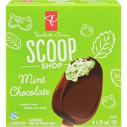President's Choice Mint Chocolate Mini Ice Cream Bars 330 ml, $1.97/100ml