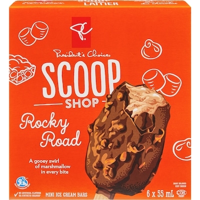 le Choix du Président Mini barres de crème glacée, rocky road 330 ml, 1,67 $/100ml