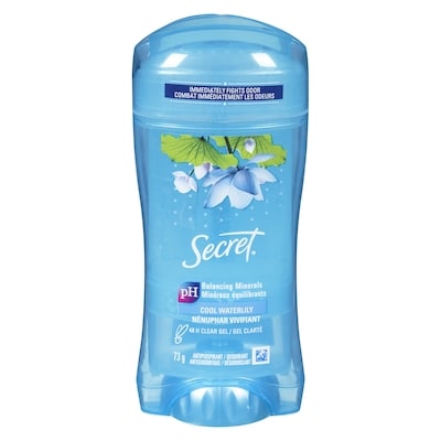 Secret Antisudorifique et désodorisant gel clarté, parfum Nénuphar 73 g, 13,00 $/100g