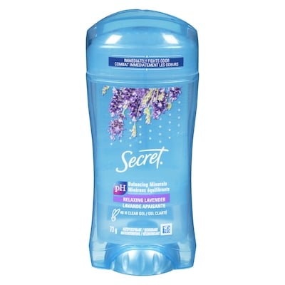 Secret Clear Gel Antiperspirant and Deodorant, Lavender Scent 73 g, $14.74/100g