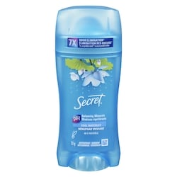 Secret Antisudorifique et désodorisant invisible en bâton, parfum Nénuphar 73 g, 10,27 $/100g