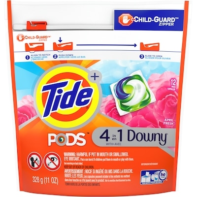 Tide Downy Liquid Laundry Detergent Pods, April Fresh, 12 Count 353 g, $0.67/1ea