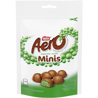 Nestlé Chocolat au lait  Aero Minis Menthe 135 g, 4,07 $/100g