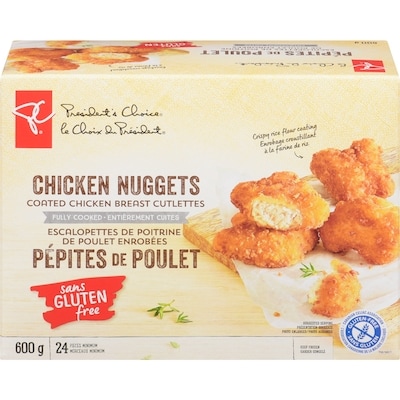 President's Choice Gluten Free Chicken Nuggets 600 g, $1.67/100g