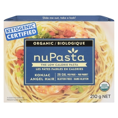 nuPasta NuPastales Pâtes Faible en Calories Biologique Konjac Angel Hair 210 g 210 g, 2,38 $/100g