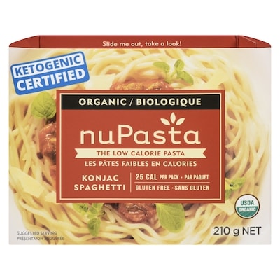nuPasta Pâtes alimentaires spaghetti biologiques 210 g, 2,38 $/100g