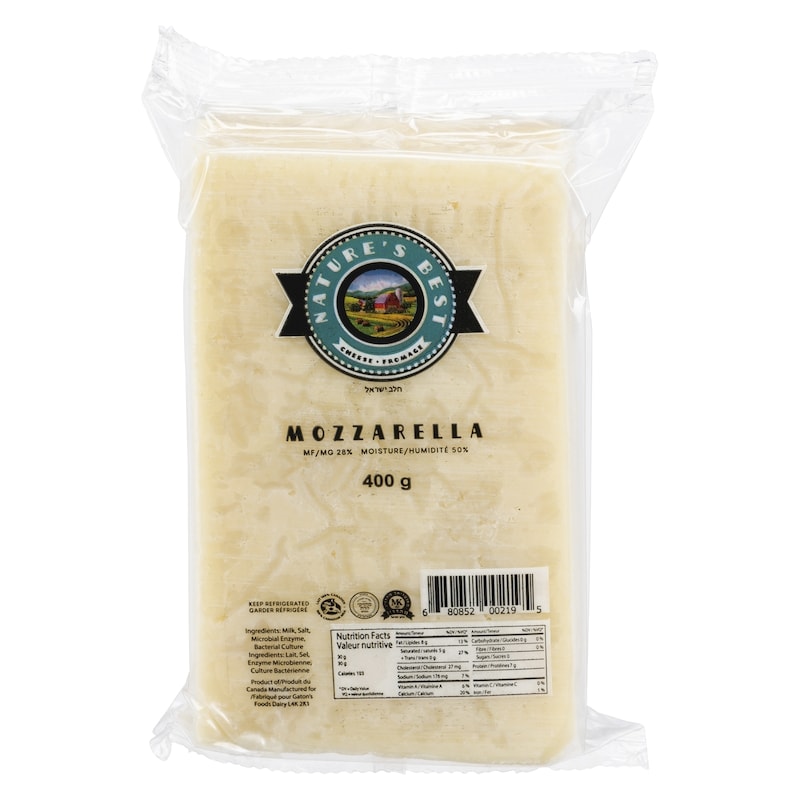 Mozzarella Cheese, 28% Moisture
