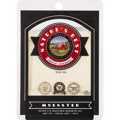Nature’s Best Fromage munster tranché, 31 M. G. 170 g, 4,70 $/100g