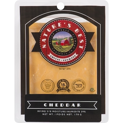 Nature’s Best Fromage cheddar en tranches, 31 % M. G. casher 170 g, 4,70 $/100g