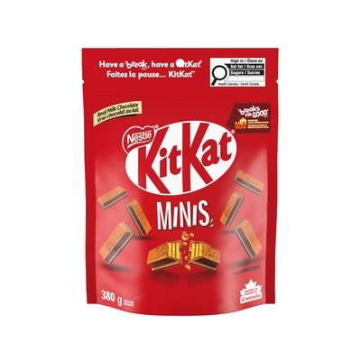 Nestlé Kitkat Minis, gaufrettes enrobées de chocolat au lait 380 g, 3,02 $/100g