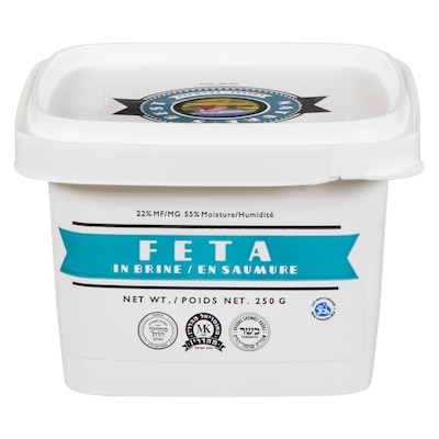 Nature's Best Kosher Cheese Feta in Brine, 22% MF 250 g, $4.60/100g