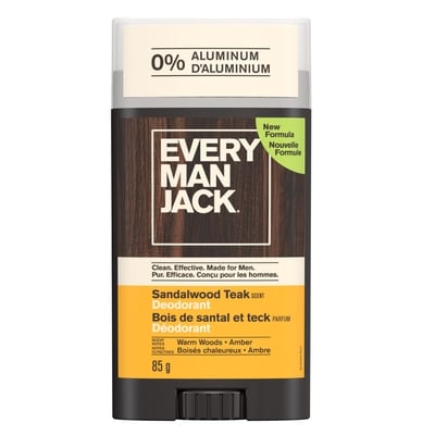 Every Man Jack Aluminum Free Deodorant, Sandalwood Teak 85 g, $12.34/100g