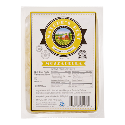 Nature's Best Shredded Mozzarella 227 g, $2.86/100g