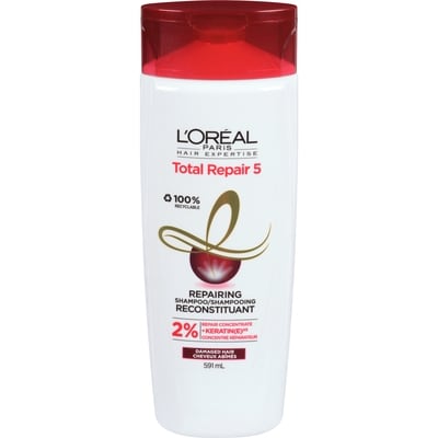 L'Oreal Paris Hair Expertise Shampoo Total Repair 591 ml, $1.69/100ml