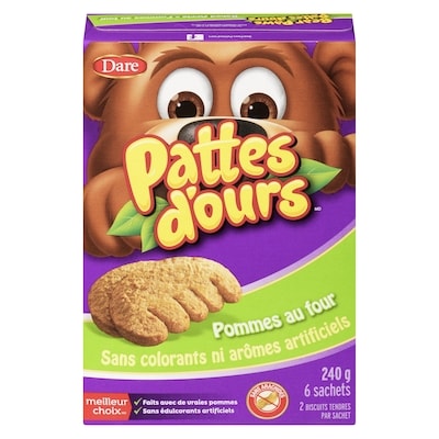 Dare Biscuits Pattes d’ours Pommes au four 240 g, 2,08 $/100g