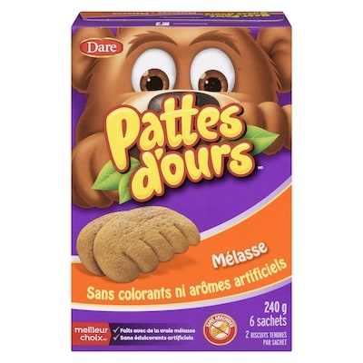 Dare Biscuits Pattes d’ours Mélasse 240 g, 1,16 $/100g
