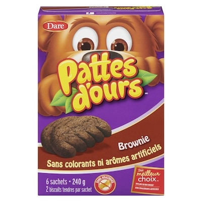 Dare Biscuits Pattes d’ours Brownie 240 g, 2,08 $/100g