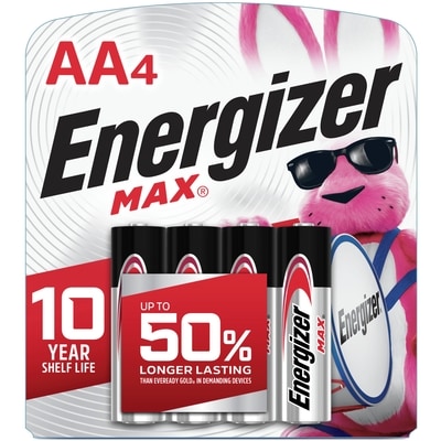 Energizer Piles alcalines AA MAX, emballage de 4 1 ea, 1,12 $/1ch