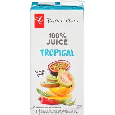 President's Choice 100% Tropical Juice 1 l, $0.23/100ml