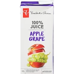 President's Choice 100% Apple Grape Juice 1 l, $0.25/100ml