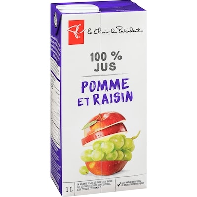 Jus de pomme et raisin à 100 %