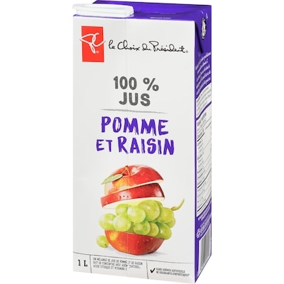Jus de pomme et raisin à 100 %