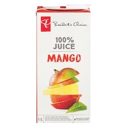President's Choice 100% Mango Juice  1 l, $0.25/100ml