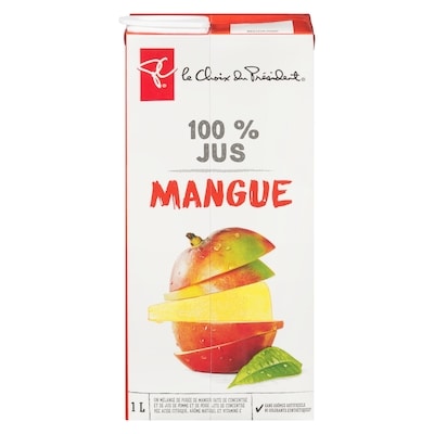 le Choix du Président Jus de mangue à 100 % 1 l, 0,25 $/100ml