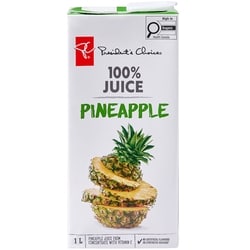 President's Choice 100% Pineapple Juice 1 l, $0.20/100ml