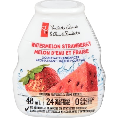 President's Choice Watermelon Strawberry Liquid Water Enhancer 48 ml, $5.81/100ml