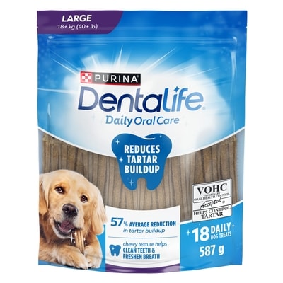 Purina DentaLife Daily Oral Care Dog Treats Large Breeds 587 g, $1.87/100g