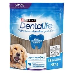 Purina DentaLife soins buccodentaires quotidiens gâteries pour chiens grandes races 587 g, 1,87 $/100g