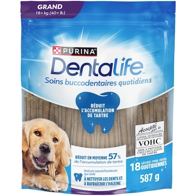 Purina Dentalife Chiens Grandes Races, Gâteries pour la Dentition des Chiens 587 g 587 g, 1,87 $/100g