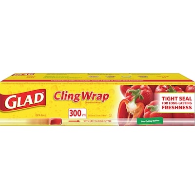 Glad ClingWrap Plastic Wrap 300 Metre Roll 1 ea, $16.99/1ea