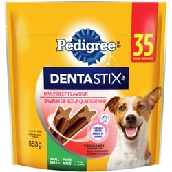 Pedigree Gâteries de soins buccodentaires Dentastix saveur de bœuf pour chiens adultes de petite race 553 g, 2,17 $/100g