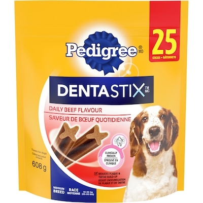 Pedigree Dentastix Oral Care Beef Flavour Adult Dog Treats For Medium Breeds 608 g, $2.14/100g