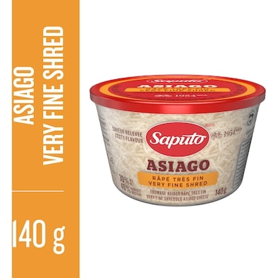 Saputo Shredded Asiago Cheese 140 g, $6.78/100g