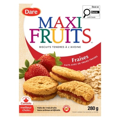 Dare Biscuits Maxi Fruits aux Fraises 280 g, 0,89 $/100g