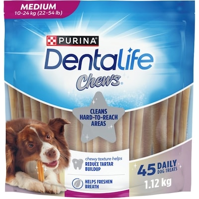 Purina DentaLife Chews Medium Breeds, Dog Treats 1.12 kg, $1.43/100g