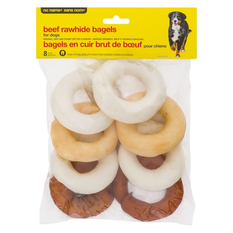 Beef Rawhide Bagels Dog Treats