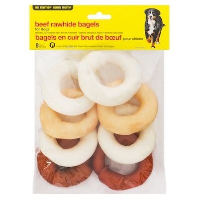 Beef Rawhide Bagels Dog Treats