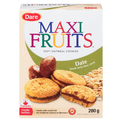 Dare Maxi Fruits Date Cookies 280 g, $1.78/100g