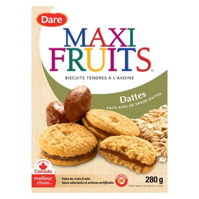 Dare Biscuits Maxi Fruits aux Dattes 280 g, 0,89 $/100g